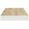 vidaXL Wandschappen zwevend 4 st 60x23,5x3,8 cm MDF eikenkleurig wit