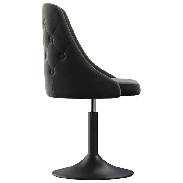 vidaXL Eetkamerstoel fluweel donkergrijs