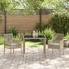 vidaXL Tuin eettafelset 3 pcs Beige poly rattan