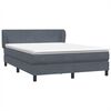 vidaXL Boxspring met matras fluweel donkergrijs 160x220 cm