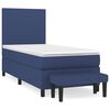 vidaXL Boxspring met matras stof blauw 80x200 cm