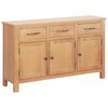 vidaXL Dressoir Bruin 112 x 33.5 x 70 cm Massief eikenhout