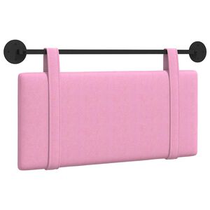 vidaXL Hangend hoofdbord Roze Stof