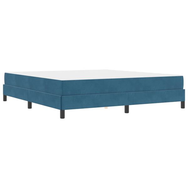 vidaXL Boxspringbed met matras Donkerblauw 180 x 200 cm Stof