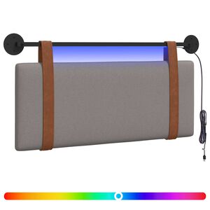 vidaXL Hangend hoofdbord Taupe Antiek PU