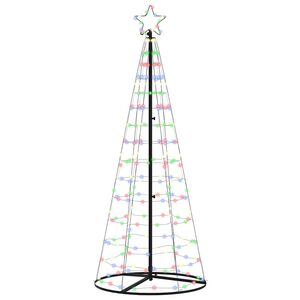 vidaXL LED Kerstboom met 390 LED met standaard Multikleur 250 cm IJzer