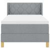 vidaXL Boxspringbed met matras Lichtgrijs 100 x 200 cm Stof