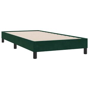 vidaXL Bedframe zonder matras 100x220 cm fluweel donkergroen