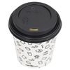 vidaXL Koffiebekers 100 st met deksels 120 ml papier wit en zwart