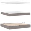 vidaXL Opbergbed met matras met matras Taupe 200 x 200 cm Bewerkt hout