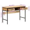 vidaXL Schrijfbureau Bruin 100 x 50 x 75 cm Massief Mango Hout