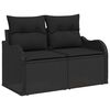 vidaXL Tuin Sofa Set met opslag 4 pcs Zwart poly rattan