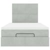vidaXL Ottoman bed met matrassen 120x200cm fluweel lichtgrijs
