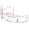 vidaXL Bedframe voor kinderen met hoofdbord Roze 90 x 200 cm PU