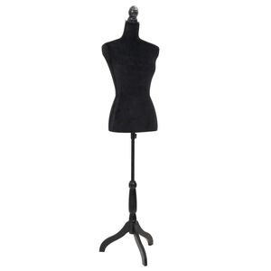 vidaXL Etalagepop torso vrouw zwart
