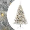 vidaXL Kunstmatig Voorverlicht Kerstboom met 300 LED Zilver 180 cm PET