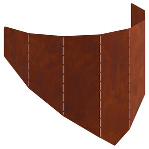 vidaXL Gazonrand 100 x 45 cm Staal Roestig