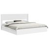 vidaXL Bedframe met opbergruimte en hoofdbord Wit 180 x 200 cm