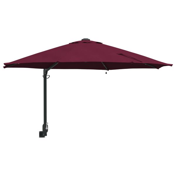 vidaXL Tuinparasol Bordeaux Rood 248 x 248 x 148 cm Polyester en staal