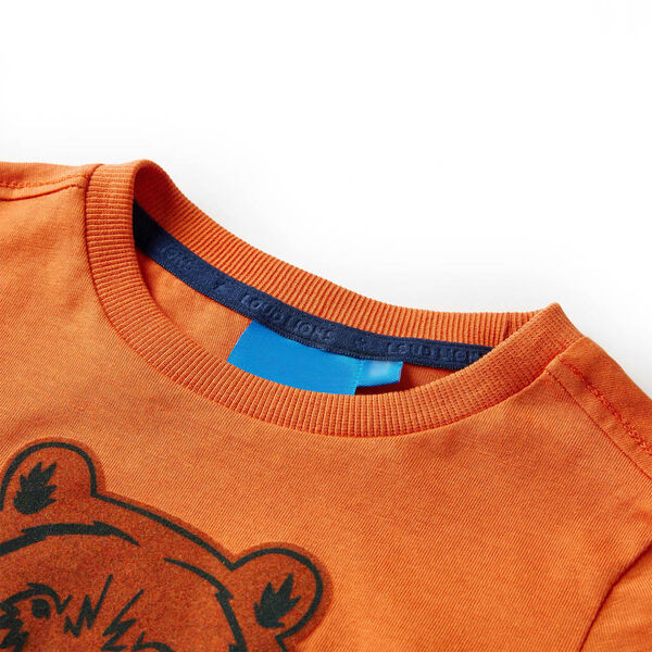Kindershirt met lange mouwen 116 donkeroranje