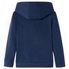 Kindertrui met capuchon 104 gem&ecirc;leerd marineblauw en oranje