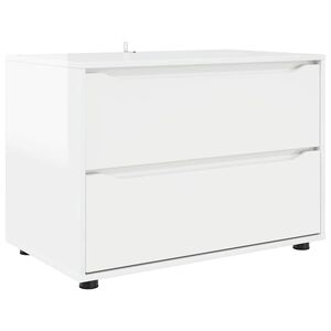 vidaXL Opbergkast Hoogglans wit 80 x 48 x 57 cm Bewerkt hout