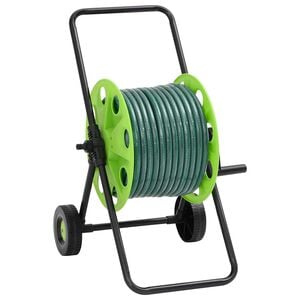 vidaXL Slanghaspelkar en slangkoppelset 0,5" vrijstaand 30 m PVC groen