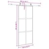 vidaXL Schuifdeur met beslagset 90x205 cm gehard glas zwart