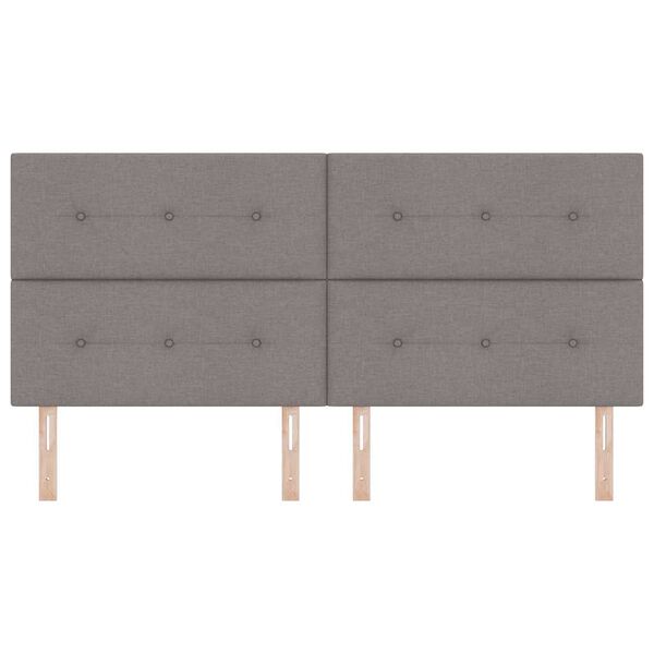 vidaXL Hoofdbord met hoofdeinde Taupe 200 cm Nep Leer