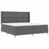 vidaXL Boxspringbed met matras Donkergrijs 200 x 200 cm Stof