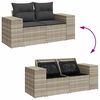 vidaXL 8-delige Loungeset met kussens poly rattan lichtgrijs