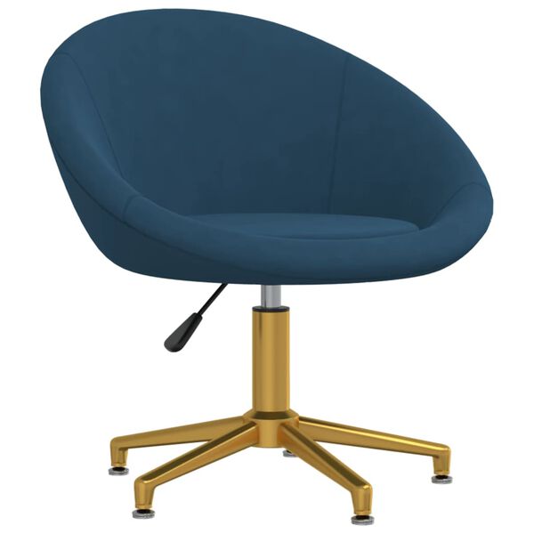 vidaXL Eetkamerstoelen 6 st fluweel blauw