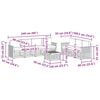 vidaXL Sofa-Sets 8 pcs Natuurlijk en Lichtgrijs Massief Acaciahout