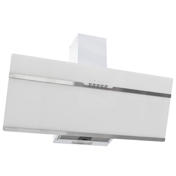 vidaXL Afzuigkap RGB-LED 90 cm roestvrij staal en gehard glas