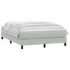 vidaXL Boxspring met matras fluweel lichtgrijs 160x220 cm