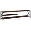 vidaXL Tv-meubel 200x40x50 cm bewerkt hout metaal bruin eikenkleur