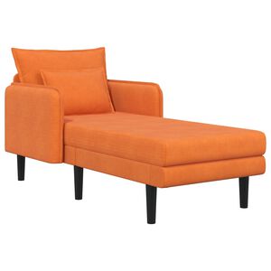 vidaXL Grote chaise longue Oranje Katoenen stof