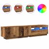 vidaXL Tv-meubel met LED 180x35x40 cm bewerkt hout oud hout