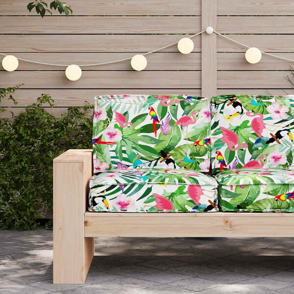 vidaXL Pallet Kussen Set Bloemen 2 pcs Tropische Jungle Oxford Stof