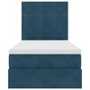 vidaXL Ottoman bed met matrassen 90x190cm fluweel donkerblauw