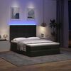 vidaXL Ottoman bed met matrassen en LED's 140x200cm fluweel zwart