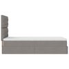 vidaXL Ottoman bed met matras en LED's 80x200cm stof taupe