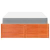 vidaXL Bed met matras massief grenenhout wasbruin 120x200 cm