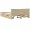 vidaXL Bedframe met hoofdeinde bewerkt hout sonoma eiken 150x200 cm