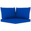 vidaXL 5-delige Loungeset met blauwe kussens