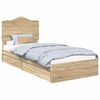 vidaXL Opslag bed met lade Sonoma Eiken 70 x 190 cm Bewerkt hout