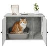 vidaXL Kattenhuis Beton 85 x 55 x 50 cm Bewerkt hout