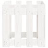 vidaXL Plantenbak met hekontwerp 40x40x40 cm massief grenenhout wit