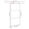 vidaXL Schuifdeur met beslag 102,5x205 cm gehard glas en aluminium