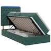 vidaXL LED Opslagbed met Matras Donkergroen 100 x 200 cm Fluweel